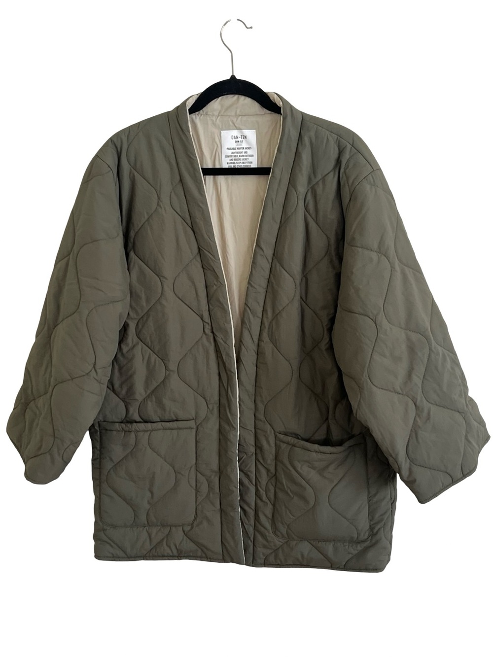 Dan-Ten Green Packable Hanten Quilted Jacket Large